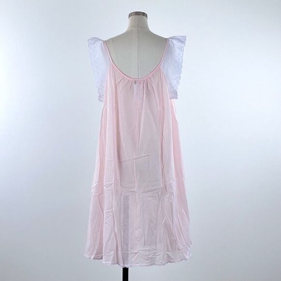 NWT Amanda Rich Short Sleeve with Lace Trim Cotton Gown AR 106-80 - Picture 6 of 13